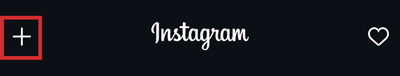 Instagram ＋ボタン